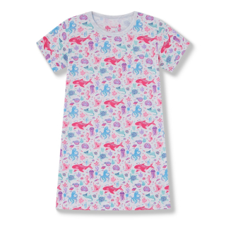 Dívčí noční košile kr.r. Wolf S2582 šedý melír